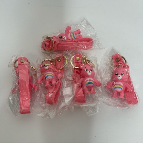 Care Bears Rubber Keychain 6 Different Colors NEW - Picture 10 of 15